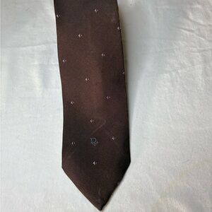 Dark Brown Silk Dior Tie